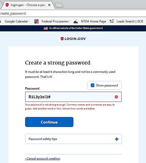Steps To Register for a Sam.gov Login | Select GCR