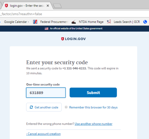 Steps To Register for a Sam.gov Login | Select GCR