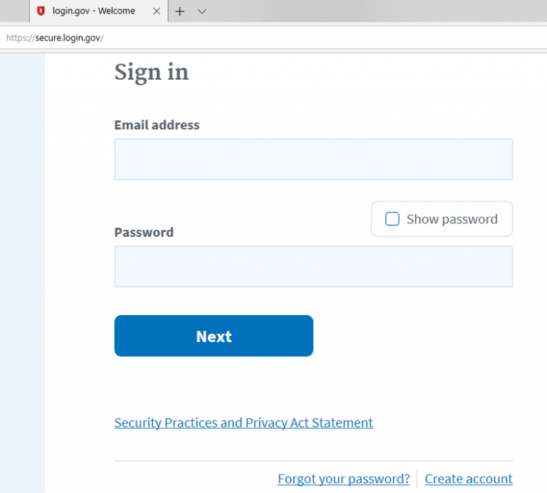 Steps To Register For Login Gov Select GCR