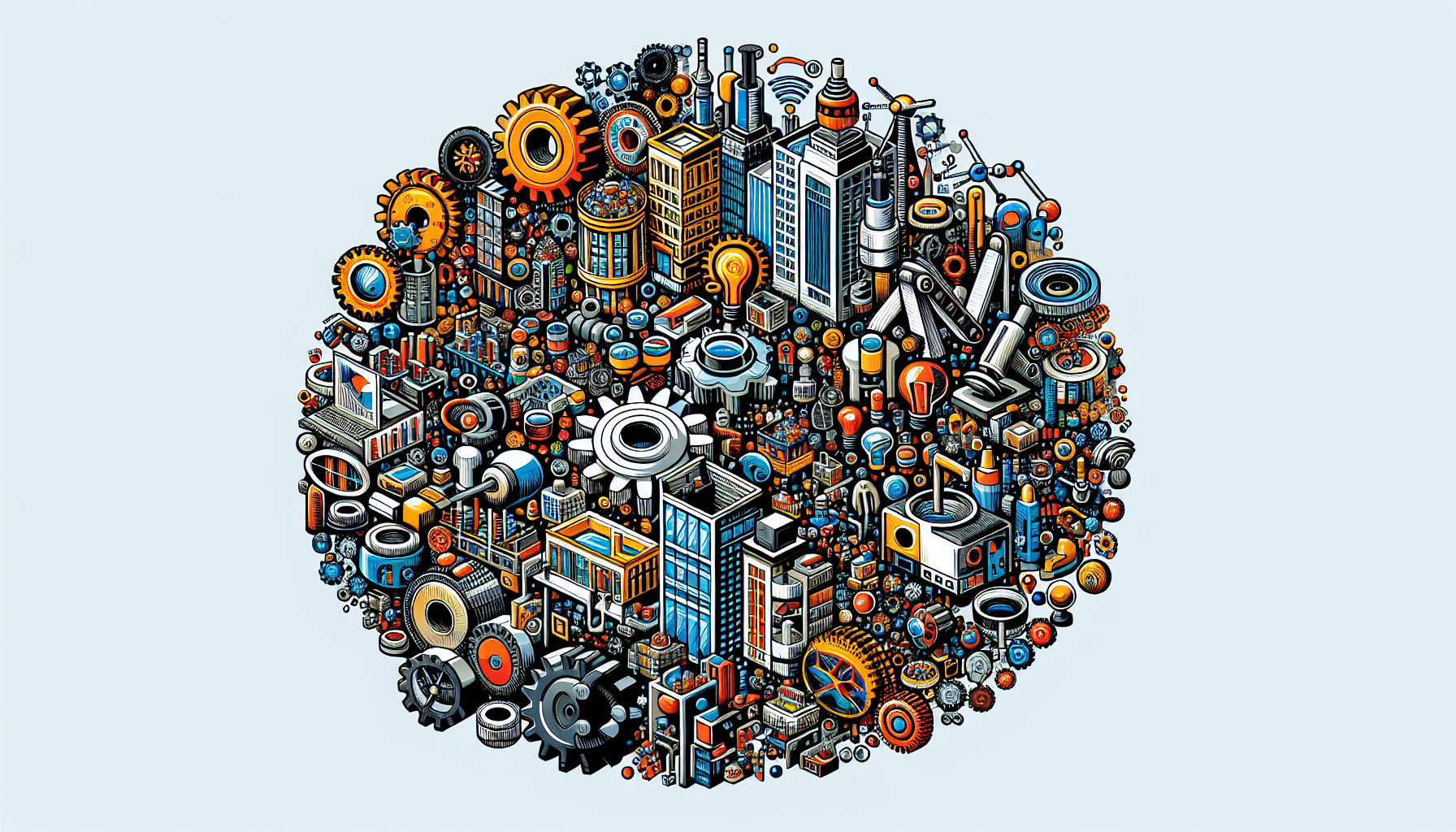 Illustration of industry sectors in North American Industry Classification System (NAICS)