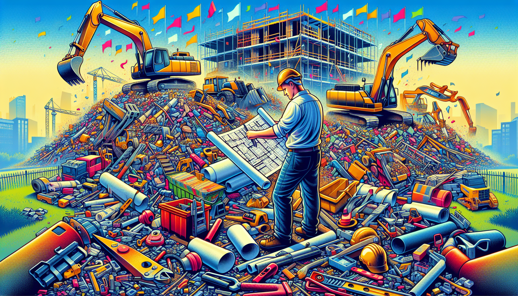 An illustration representing various demolition contracts.