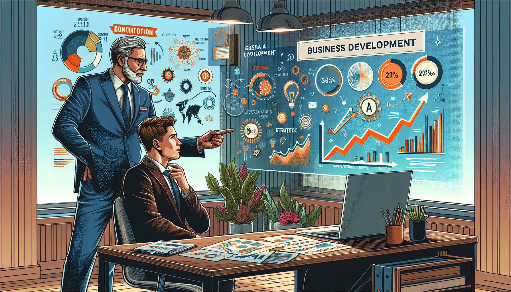 An illustration depicting the SBA 8(a) Business Development Program.