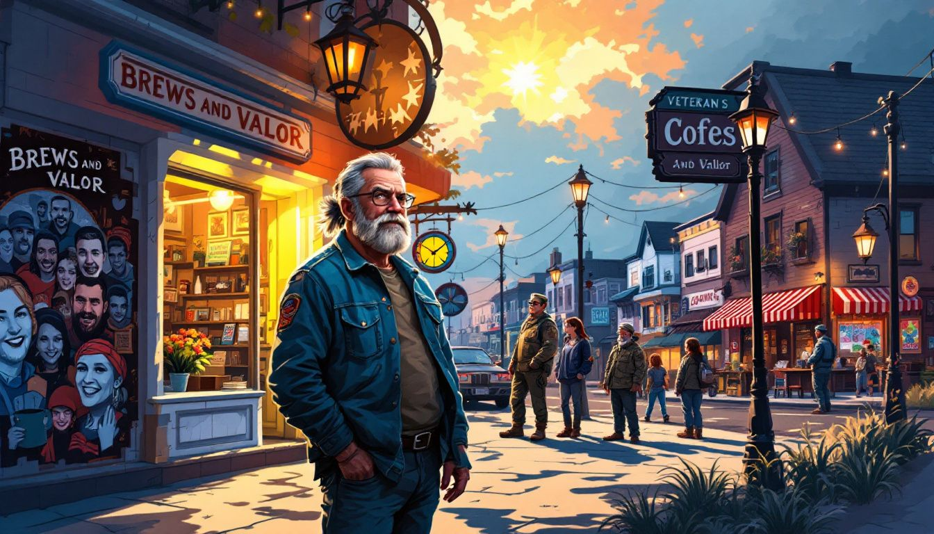 An illustration representing veteran owned small businesses.