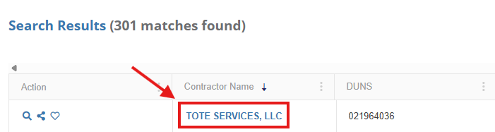 SelectGCR_Pro_Searched_Contractor_Selection SelectGCR Pro Search Screen Contractors