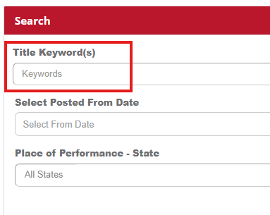 SelectGCR_Pro_State_Solicitations_title_keywords Select GCR Pro Search Results